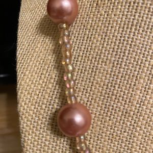 Pearls pearls and a glass bead so elegant on the neck women’s necklace